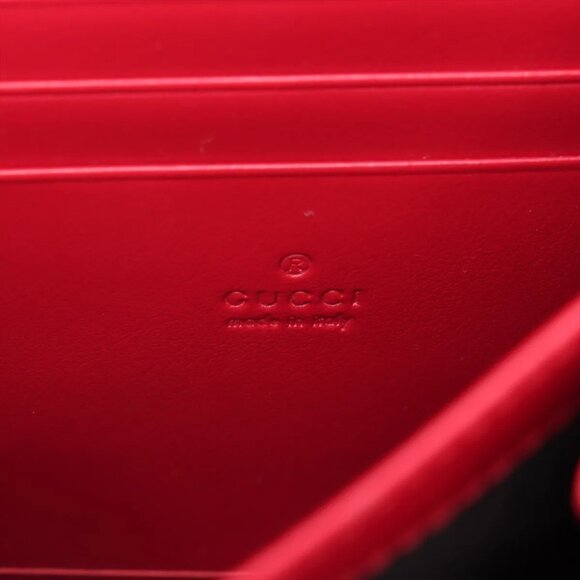 Gucci GG Marmont Leather Chain Wallet Red 474575 - Picture 11 of 12